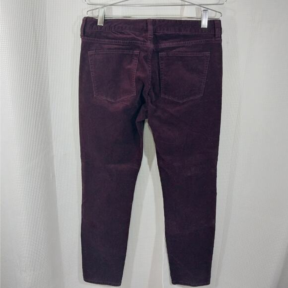 BANANA REPUBLIC! RICH BURGUNDY RED FINE WALE CORDUROY SKINNY PANTS! SZ 8P - Picture 5 of 11